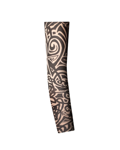 Manche tatouage motif tribal noir et beige Obsessive