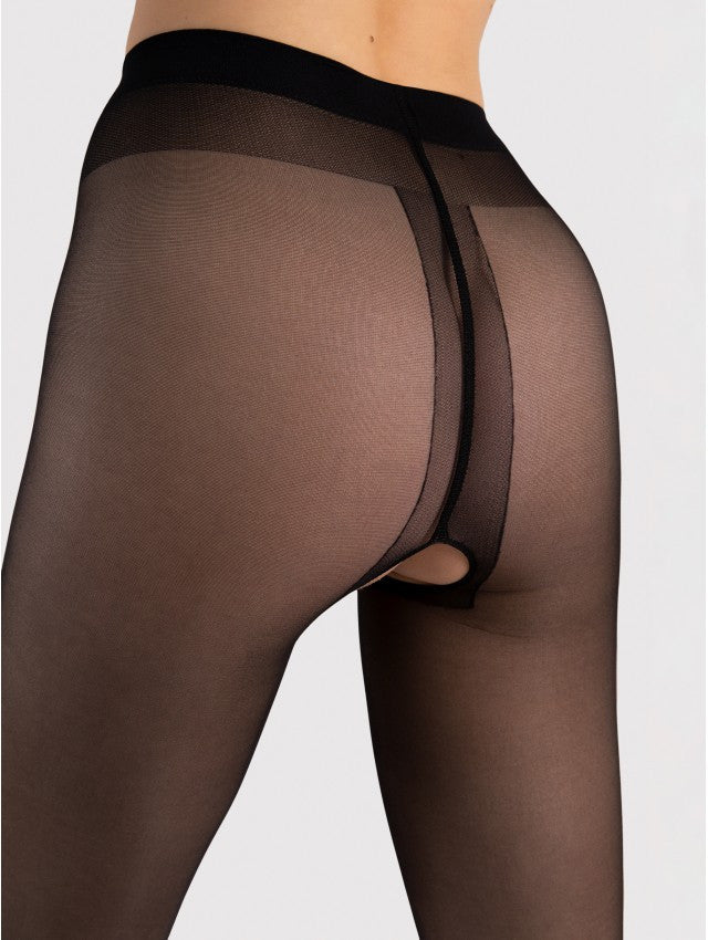 Ouvert Collants 20 DEN Noir · Fiore · vue 2