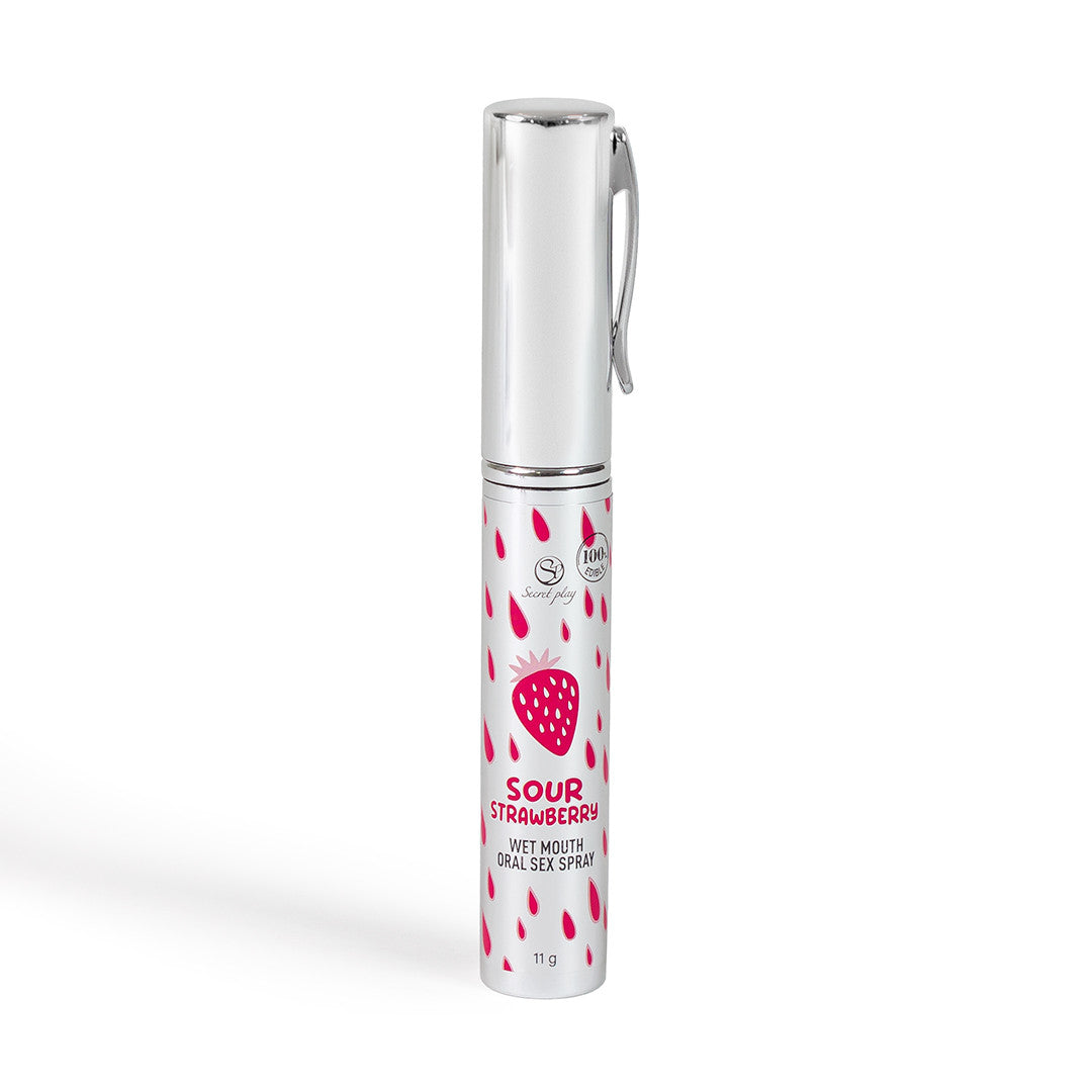 Spray pour sexe oral fraise acidulée bouche humide Secret Play