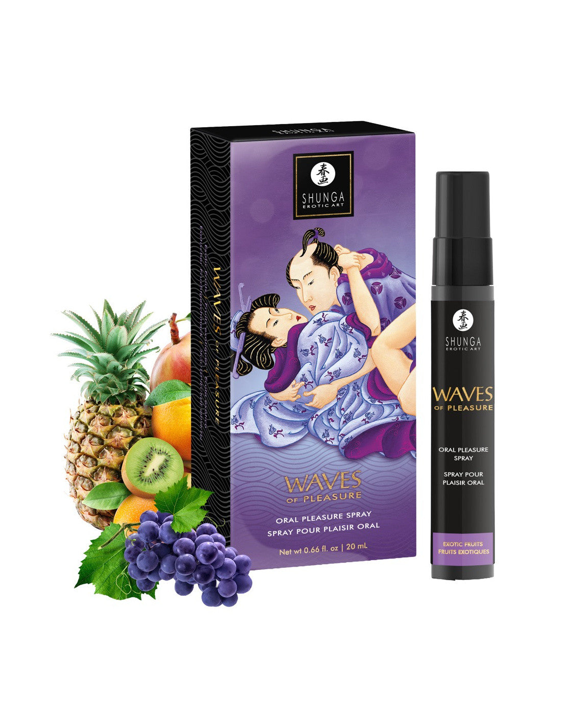 Spray pour plaisir oral fruits exotiques Waves of Pleasure Shunga