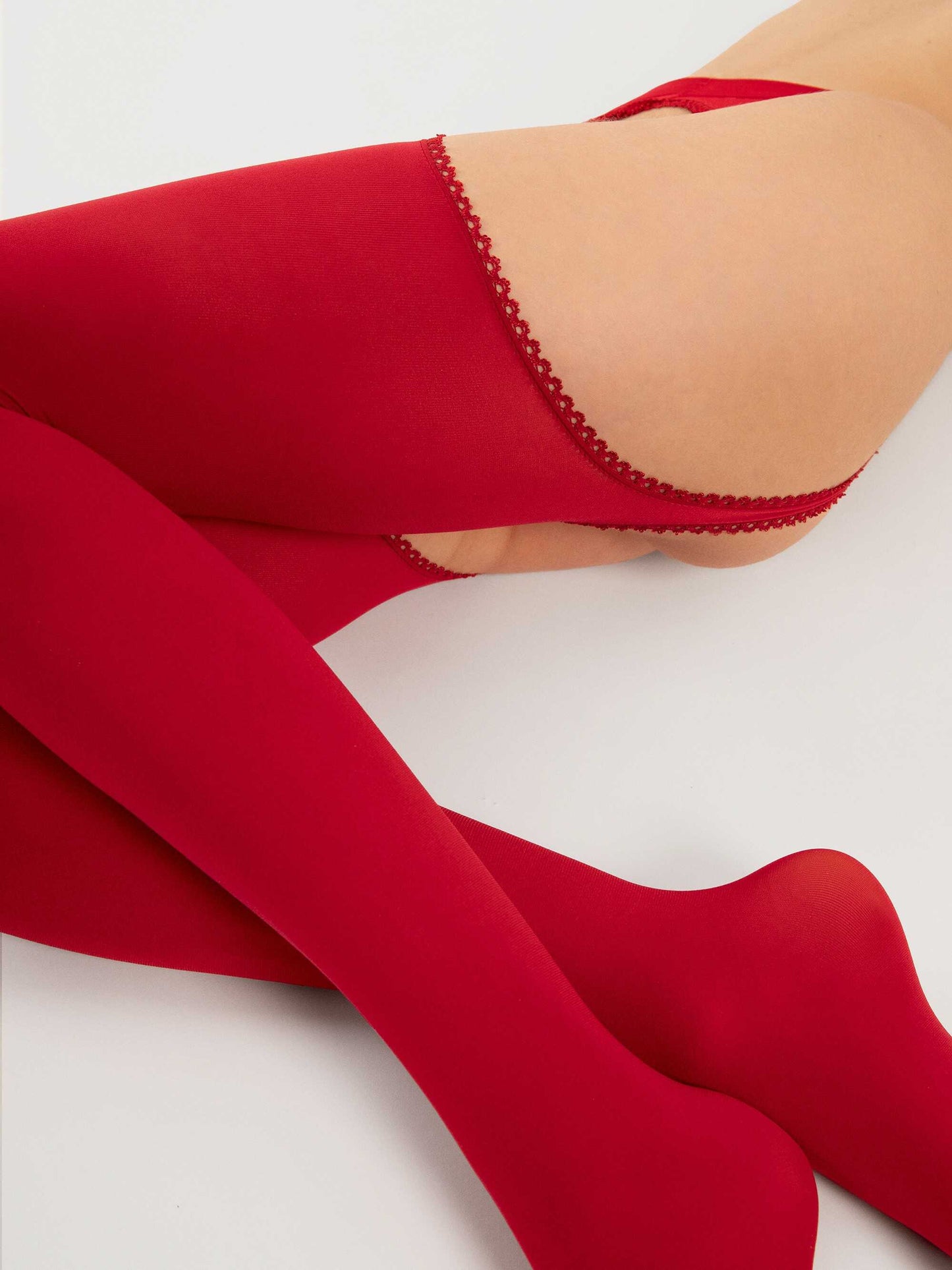 Diavola Bas jarretelles 60 DEN Rouge · Fiore