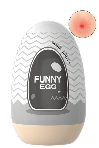 Gaine Masturbatrice Réutilisable FUNNY EGG Design Réaliste Anus · Coeur Ardent