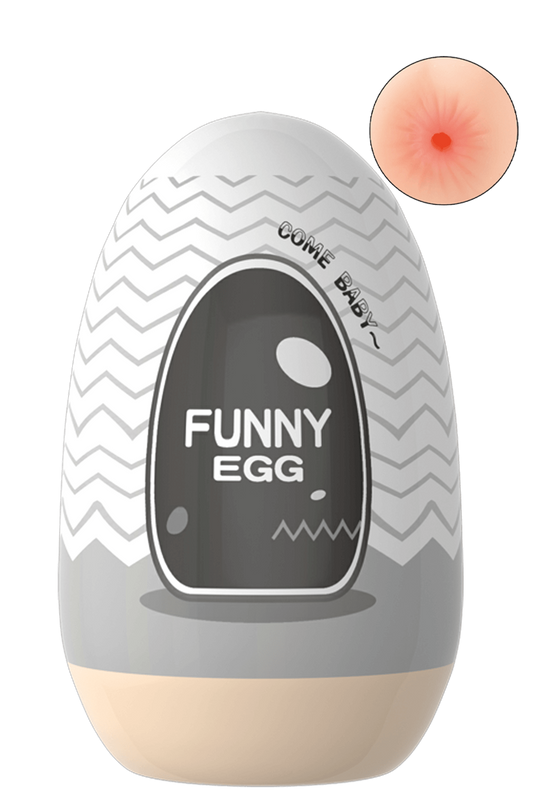 Gaine Masturbatrice Réutilisable FUNNY EGG Design Réaliste Anus · Coeur Ardent