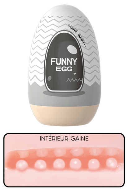 Gaine Masturbatrice Réutilisable FUNNY EGG Design Réaliste Anus · Coeur Ardent · vue 3