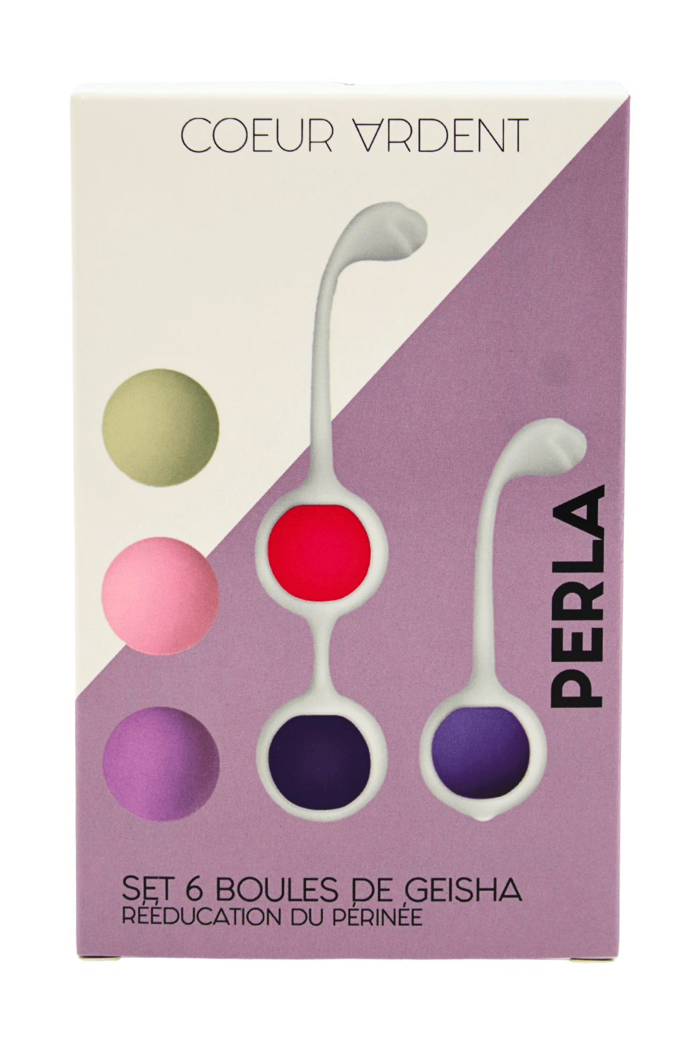 Boules de Geisha progressives en silicone Perla Cœur Ardent