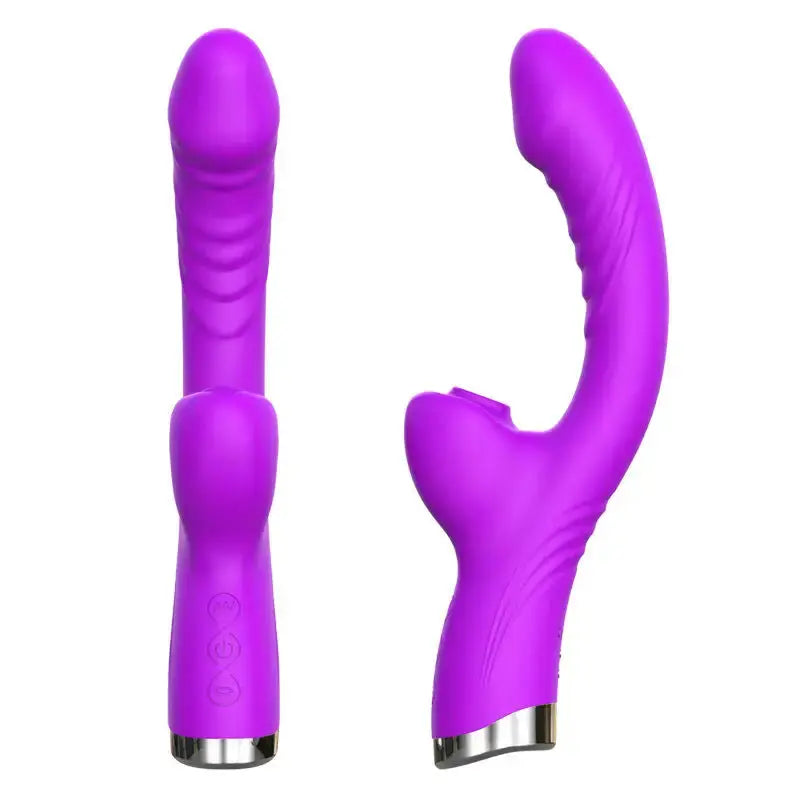 Stimulateur clitoridien point G en silicone violet, idéal pour des moments de plaisir intense et de relaxation.
