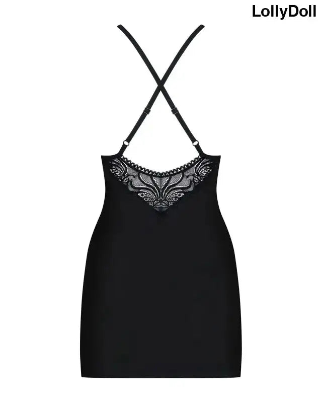 Découvrez la nuisette et string noir "828 che" de LollyDoll, idéal pour une soirée élégante et sensuelle. Son design raffiné de lingerie fine ne laissera personne indifférent 