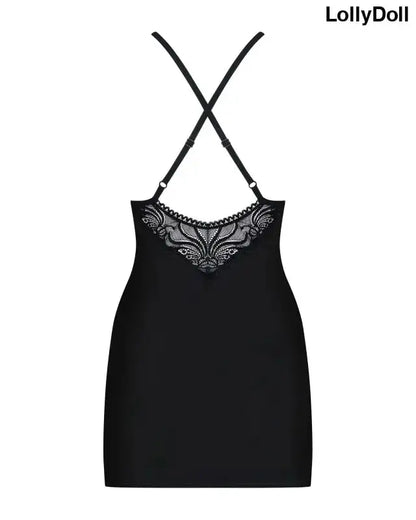 Découvrez la nuisette et string noir "828 che" de LollyDoll, idéal pour une soirée élégante et sensuelle. Son design raffiné de lingerie fine ne laissera personne indifférent 