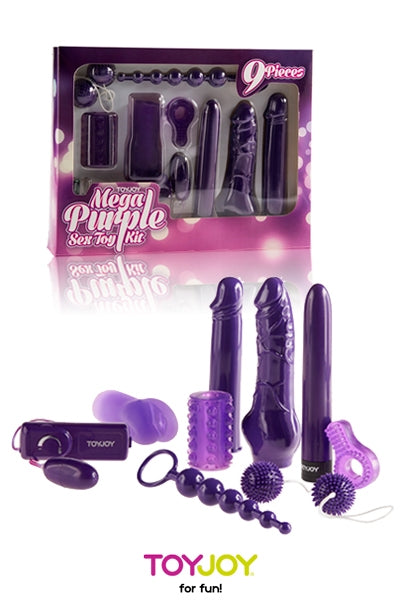 Coffret sextoys 9 pièces Mega Purple Sextoy Kit Toy Joy ultra complet