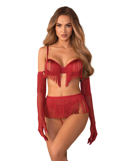 Rossay ensemble ouvert 4 pièces Rouge · Obsessive