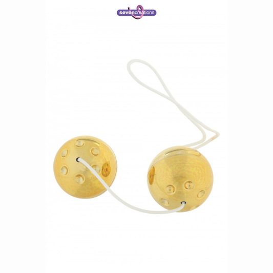 Boules de geisha dorées Gold Balls Seven Créations fil récupération LollyDoll