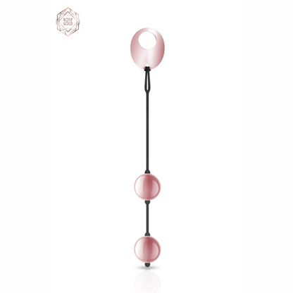 Boules de geisha métal rose gold deux sphères cordon noir étanches