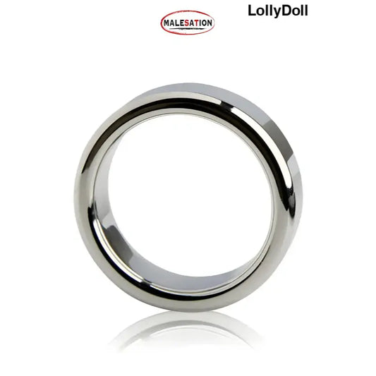 Cockring métallique professionnel de 3,8 cm de diamètre pour des sensations intenses. Gaine de disponible chez LollyDoll