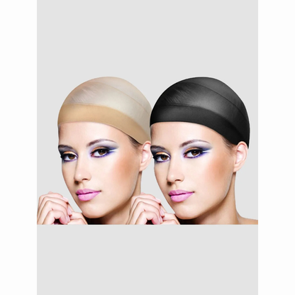 Lot de 2 filet sous perruque noir et chair Cabarets Wigs — maille extensible taille unique