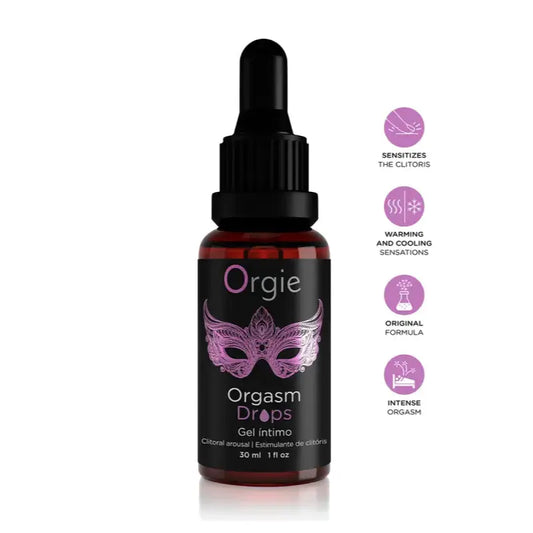 Gel d'excitation Orgasm Drops Clitoral Arousal : Une Sensation d’Excitation Intense pour Elle, flacon pipette de 30 ml disponible chez LollyDoll