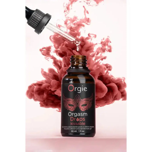 Gel d'excitation Orgasm Drops Kissable de la marque Orgie, un gel intime d'excitation spécialement conçu pour stimuler et sensibiliser le clitoris disponible chez LollyDoll