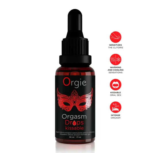 Le Gel d'excitation intime d’excitation Orgasm Drops Kissable est formulé pour amplifier l’excitation féminine en ciblant directement le clitoris, l’une des zones érogènes les plus sensibles du corps. Flacon de 30ml disponible chez LollyDoll