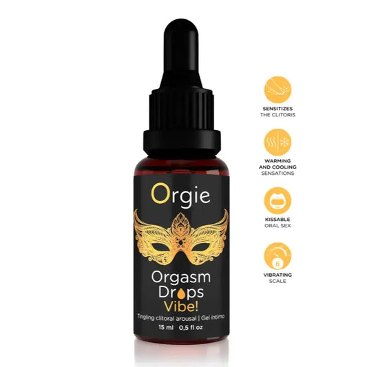 Le Gel d'excitation intime Orgasm Drops Vibe de la marque Orgie est spécialement conçu pour stimuler et intensifier l’excitation féminine retrouvez le dès maintenant chez LollyDoll