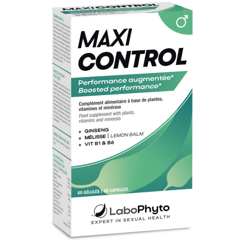 MaxiControl est une solution naturelle sous forme de gélules pour retarder l’éjaculation, pensée pour les hommes qui souhaitent améliorer leur endurance et gagner en sérénité lors de leurs rapports.