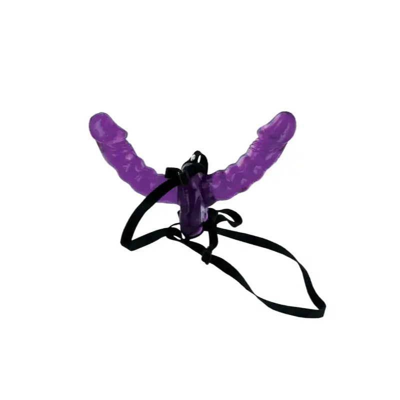 Double Gode ceinture Delight Strap-on violet disponible sur LollyDoll