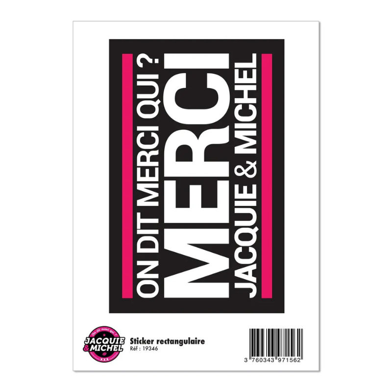 Sticker noir au format généreux (16,6 x 11,8 cm) attire l’œil tout en restant élégant. 
