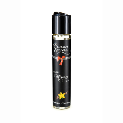 Huile massage gourmande Plaisirs Secrets vanille 59ml comestible flacon LollyDoll