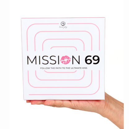Jeu de société érotique couple Mission 69 Secret Play — livret de règles et défis sensuels