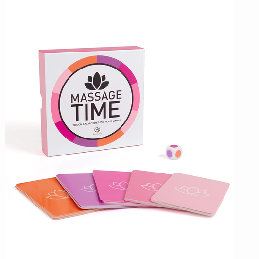 Jeu de cartes massage couple Massage Time Secret Play — vue d'ensemble boîte et contenu complet
