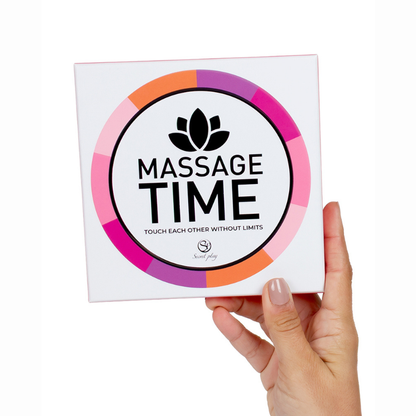 Jeu de cartes massage couple Massage Time Secret Play — système de points et récompense finale, ambiance intime