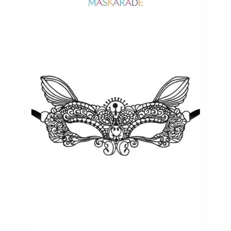 Superbe masque sexy loup dentelle, souple avec de petites oreilles de chat, pour accompagner vos tenues coquines ou vos déguisements sexy.