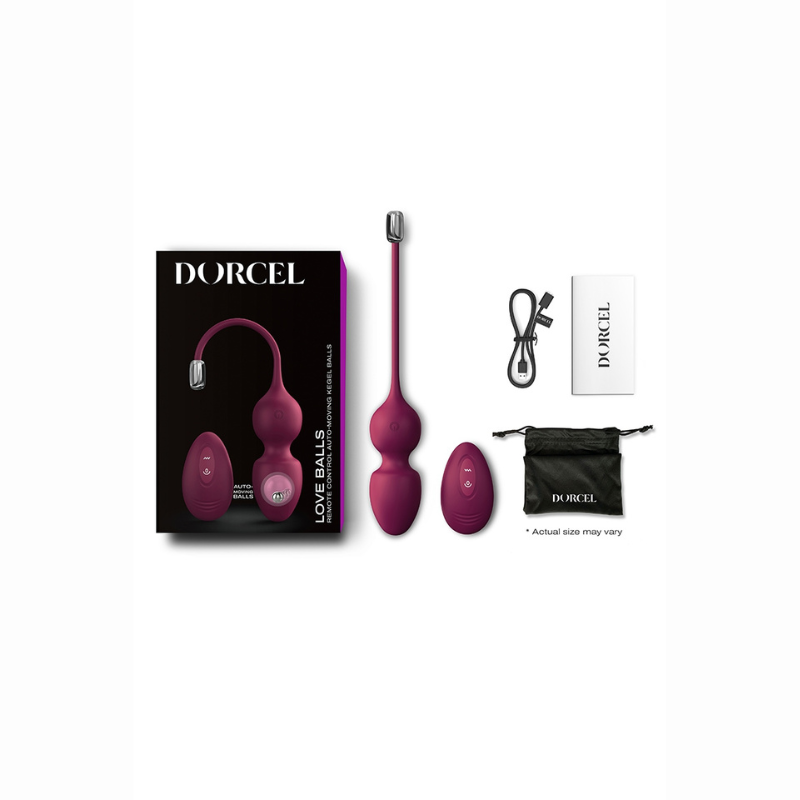 Love balls kegel Dorcel noir dimensions 22cm longueur insérable 9cm