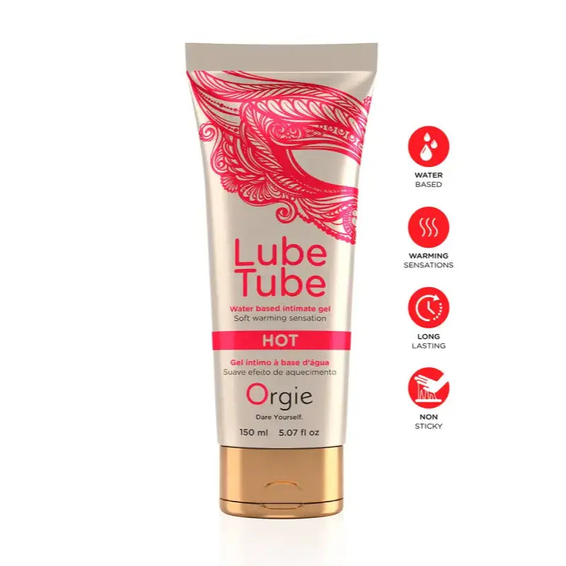 Lubrifiant chauffant à base d'eau Lube Tube Hot 150ml LollyDoll