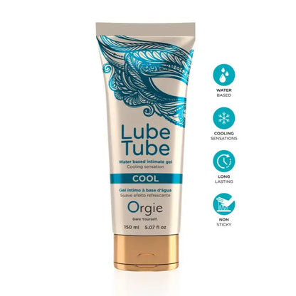 Lubrifiant rafraichissant Lube Tube Cool de la marque Orgie, gel intime à base d'eau pour sensations rafraîchissantes.