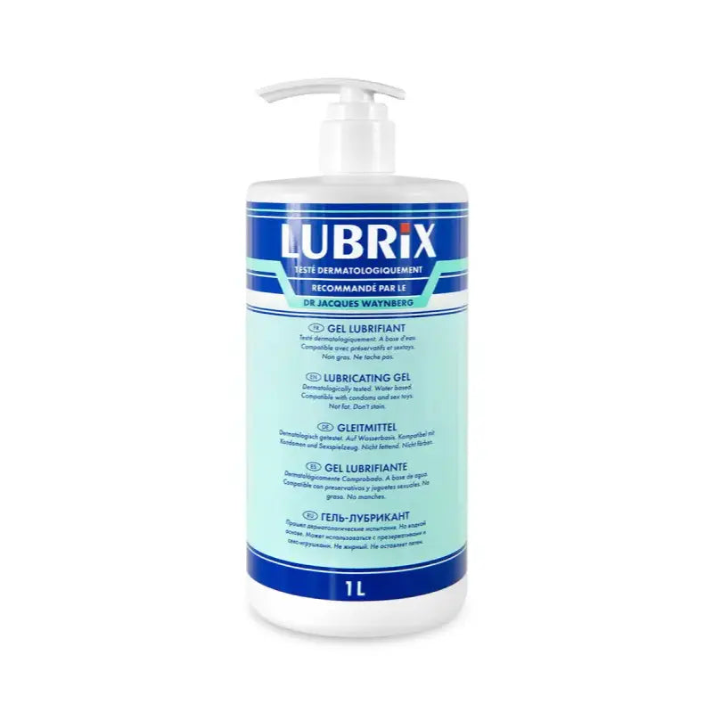 le gel lubrifiant intime Lubrix, désormais disponible en format flacon pompe de 1 litre ! chez LollyDoll