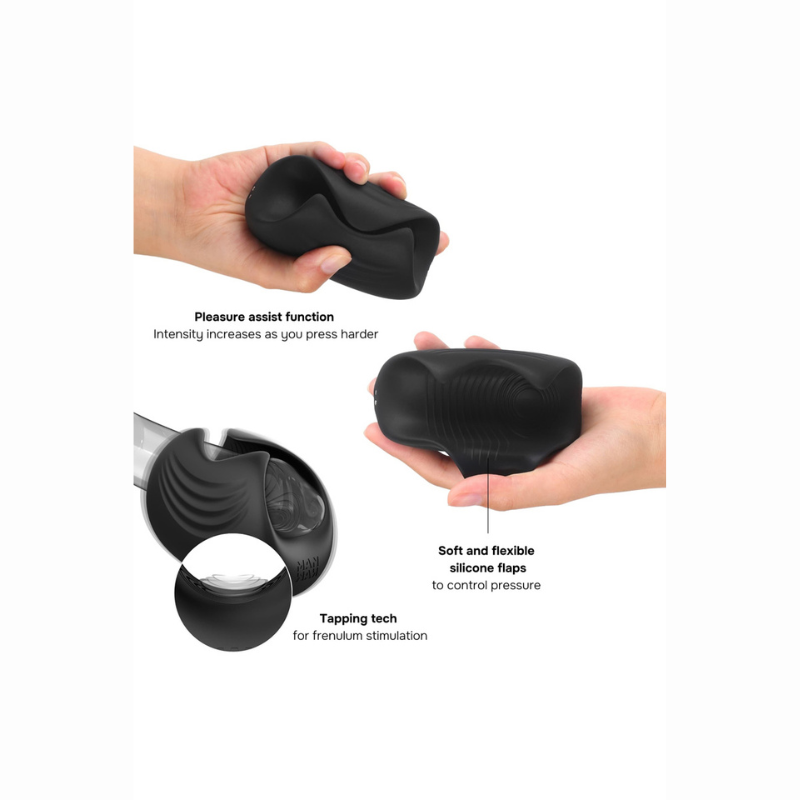 Masturbateur vibrant Infinite Black rechargeable USB travel lock Man Wan
