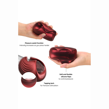 Masturbateur vibrant Velvet Red rechargeable USB travel lock Man Wan
