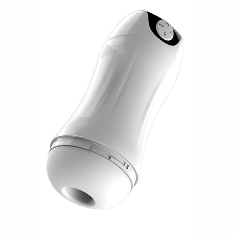 Masturbateur vibration succion homme MAX – vue d'ensemble corps ABS et manchon TPE texturé
