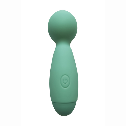 Mini wand clitoridien Smally Wooomy vert menthe silicone doux LollyDoll