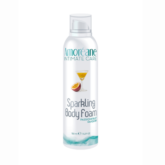 Mousse massage crépitante érotique Amoréane daiquiri fruits de la passion — flacon doseur 150ml