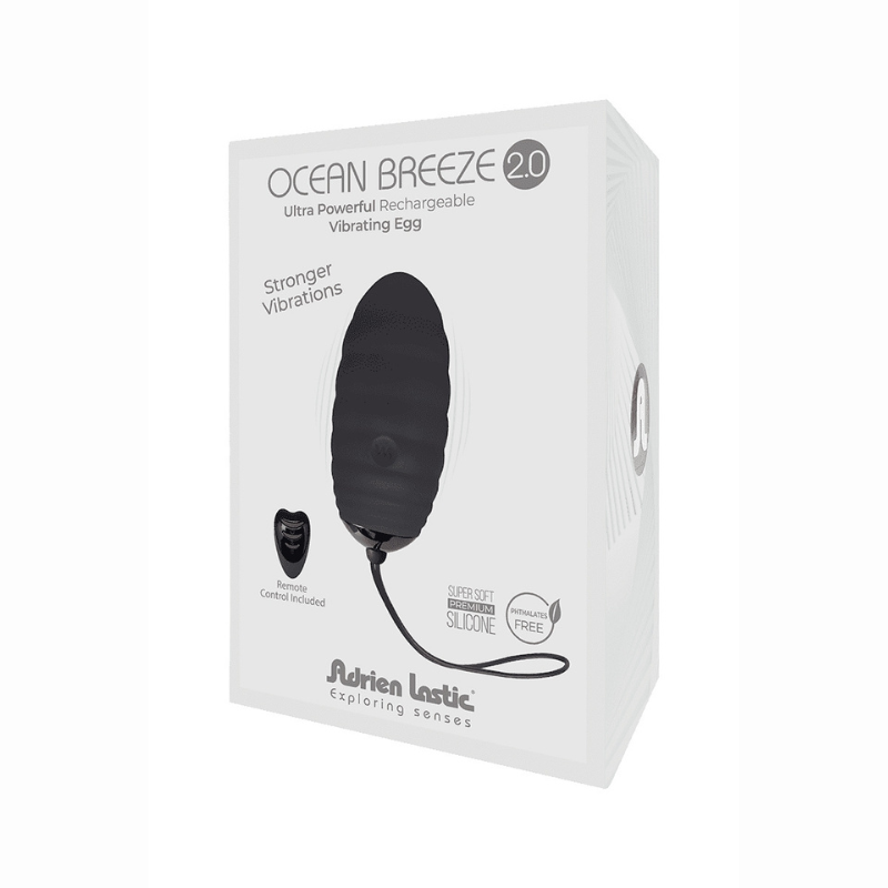 Oeuf vibrant rechargeable Ocean Breeze V2 silicone premium doux noir