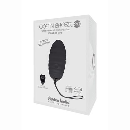 Oeuf vibrant rechargeable Ocean Breeze V2 silicone premium doux noir