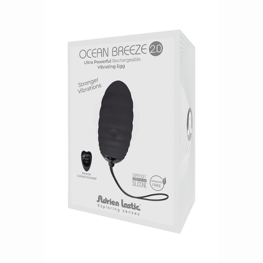 Oeuf vibrant rechargeable Ocean Breeze V2 silicone premium doux noir