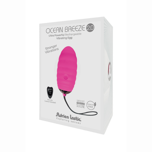 Oeuf vibrant rechargeable Ocean Breeze V2 rose télécommande sans fil