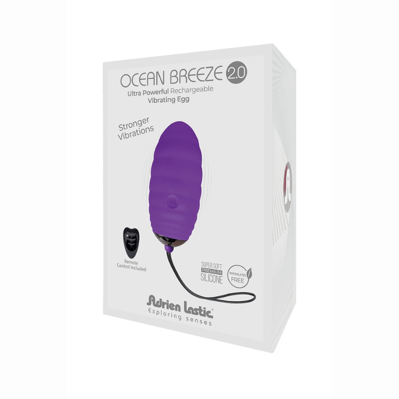 Oeuf vibrant rechargeable Ocean Breeze V2 violet silicone premium doux