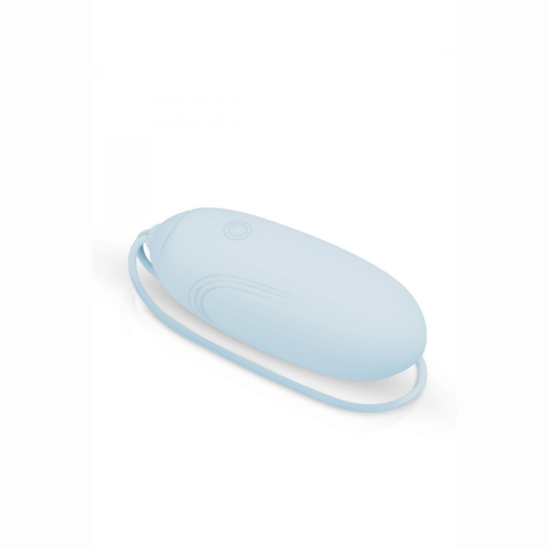 Oeuf vibrant waterproof rechargeable 10 modes LUV EGG bleu – détail télécommande ergonomique portée 10 mètres