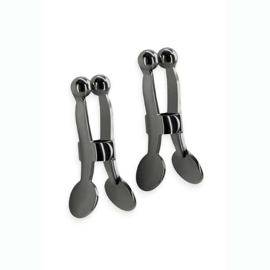 Pinces à tétons en métal pour jeux BDSM, matière : fer (sans nickel), couleur : noire, marque : NS Novelties / Bound