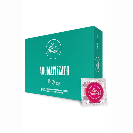 Boite de 144 Préservatifs aromatisés Love Match fraise banane capsule norme CE LollyDoll