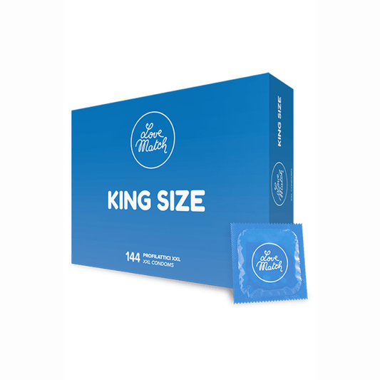 Préservatifs king size Love Match boîte 144 XXL 60mm latex naturel Italie