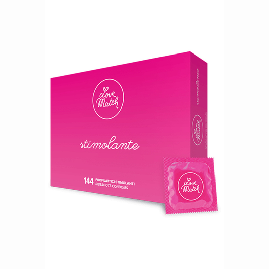 Préservatifs texturés Love Match Stimolante boîte 144 professionnel picots norme CE LollyDoll
