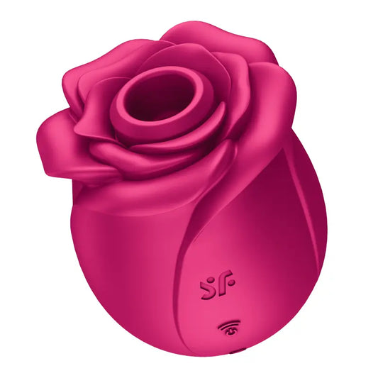 Stimulateur clitoridien Classic Blossom Pro 2 Satisfyer en forme de rose rose, design élégant et plaisant.